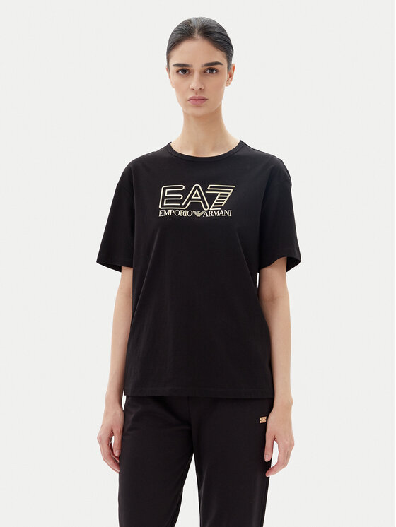 EA7 Emporio Armani EA7 Emporio Armani Majica 7W000098 AF12503 MC004 Črna Loose Fit