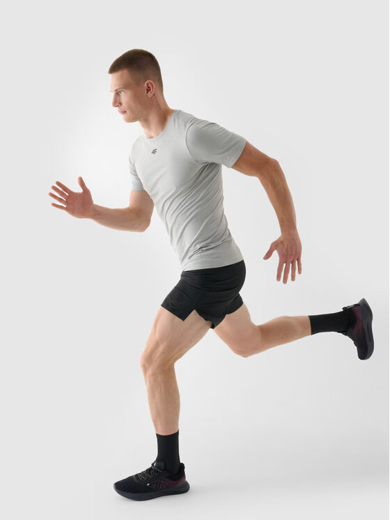 4F 4F Pantaloncini sportivi 4FWAW24TFSHM633-22S Nero Regular Fit