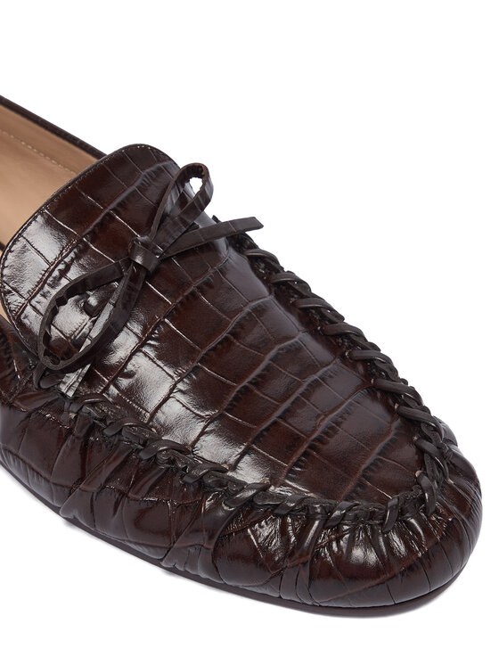 Stuart Weitzman Stuart Weitzman Mokasíny Britt Bow SM416 Tmavo hnedá