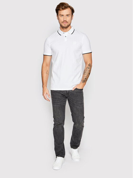 Polo Passertip 50472665 Bianco Slim Fit