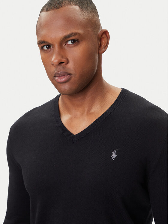 Polo Ralph Lauren Polo Ralph Lauren Džemper Ls Sf Vn Pp 710670789003 Crna Regular Fit
