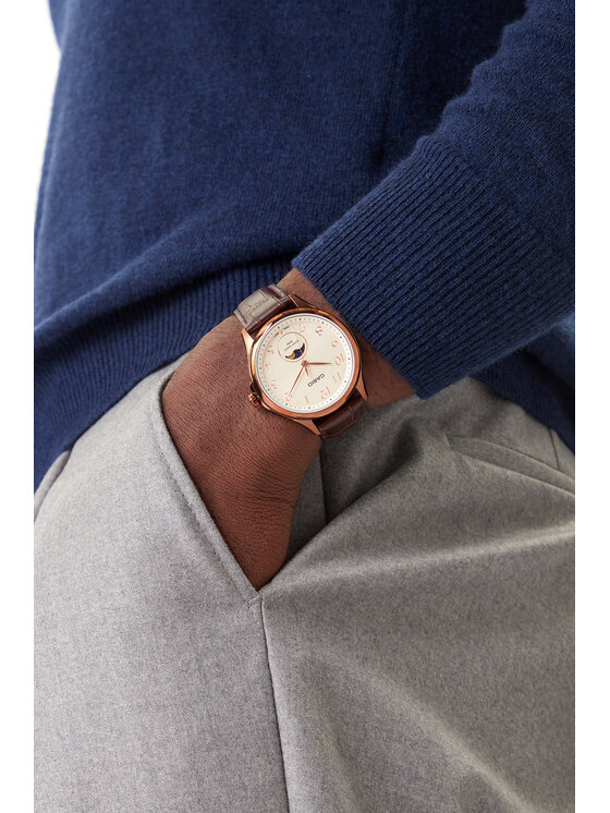 Casio Casio Ρολόι MTP-M110RL-5AVER Καφέ