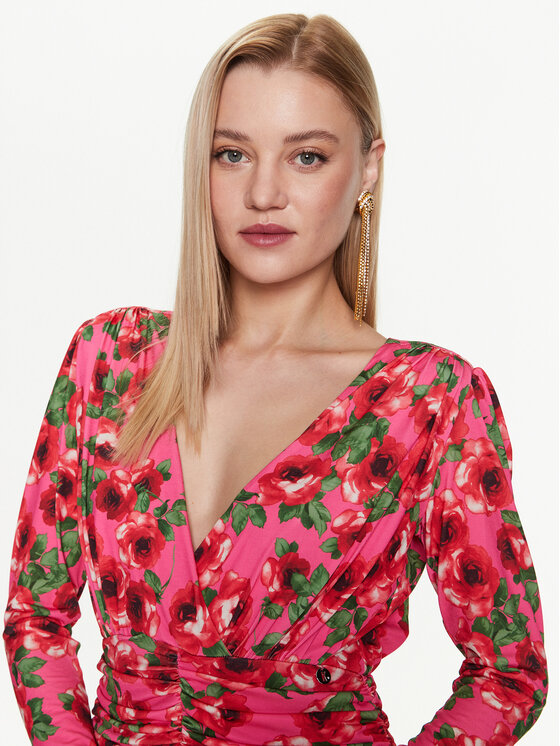 Kontatto Kontatto Koktel haljina MG5004 Ružičasta Slim Fit