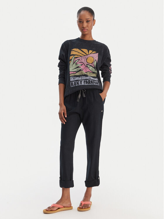 Roxy Roxy Riidest püksid On The Seashore ERJNP03294 Must Regular Fit