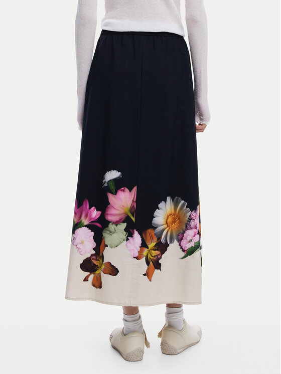 Desigual Desigual Trapecijos formos sijonas Lindo 25SWFW18 Juoda Regular Fit