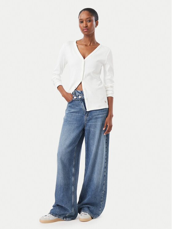 Calvin Klein Jeans Calvin Klein Jeans Bluzka LV047G207G Biały Regular Fit