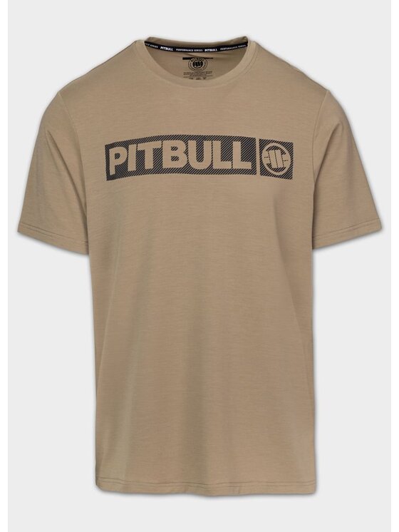 PITBULL PITBULL Koszulka techniczna Casual Sport HILLTOP Brązowy Regular Fit