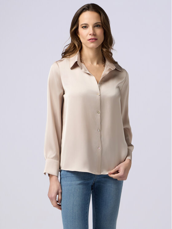 Oltre Oltre Koszula 5374R202939N022 Brązowy Regular Fit