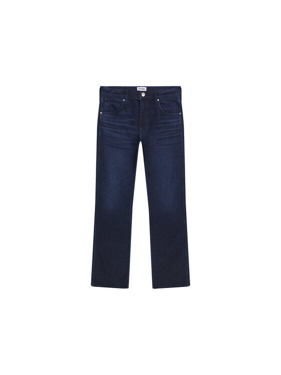 Wrangler Wrangler Jeansy Greensboro Deep Blue Black Niebieski Slim Fit