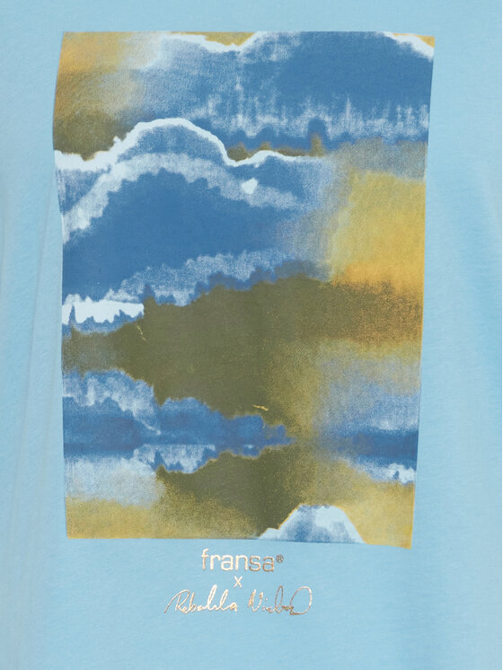 Fransa Fransa Tričko 20612765 Modrá Regular Fit