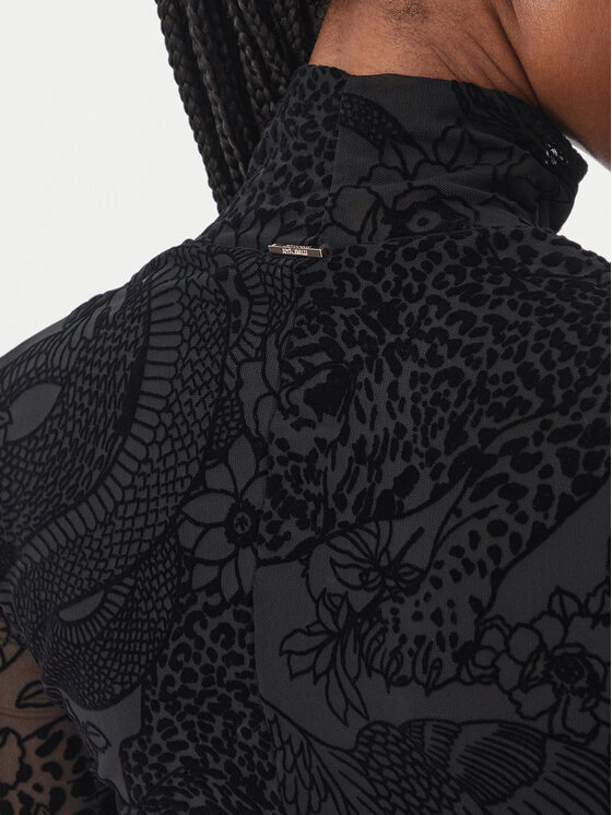 Just Cavalli Just Cavalli Коктейлна рокля 81PAO909 JS569 Черен Slim Fit