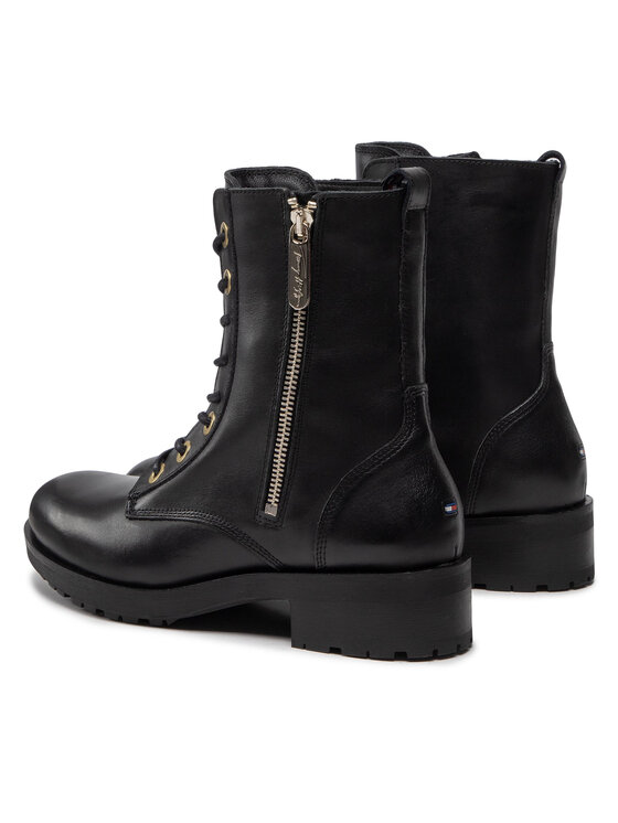 Tommy Hilfiger Tommy Hilfiger Trapery Essentials Biker Boot FW0FW06800 Czarny