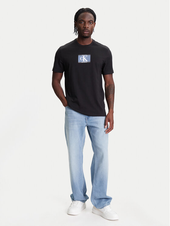 Calvin Klein Calvin Klein Marškinėliai Box Tape Graphic LV04RC854G Juoda Regular Fit