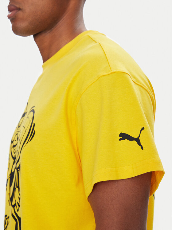 Puma Puma Тишърт CWC Hoops x Man City 631696 Жълт Regular Fit