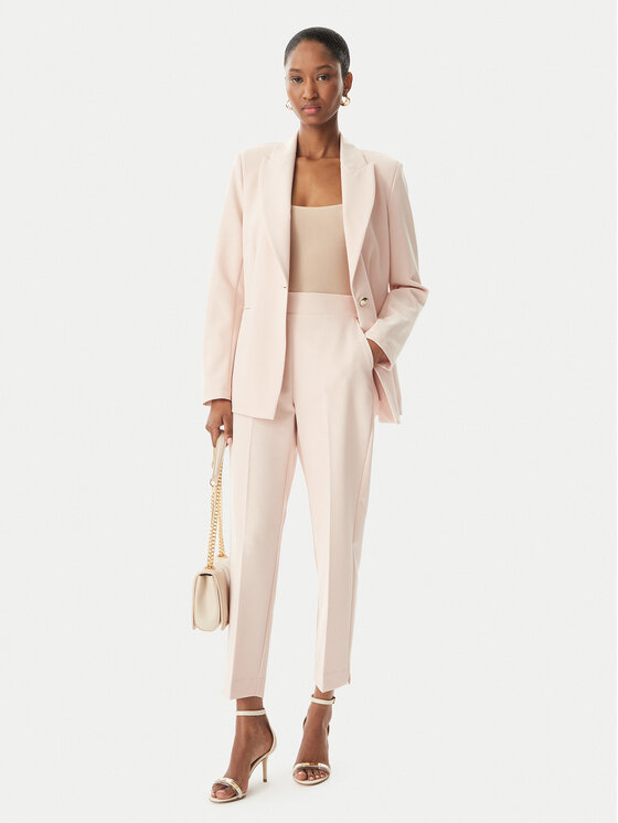 Maryley Maryley Pantaloni din material 26EB616/43PY Roz deschis Regular Fit