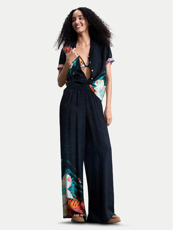 Desigual Desigual Stoffhose Daikiri 26SWPW52 Schwarz Regular Fit