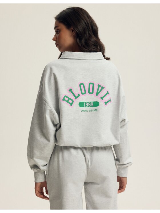 Esotiq Esotiq Bluza 43807 Szary Baggy Fit
