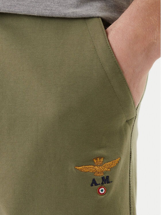 Aeronautica Militare Aeronautica Militare Športové kraťasy 261BF0032UF00674 Zelená Regular Fit