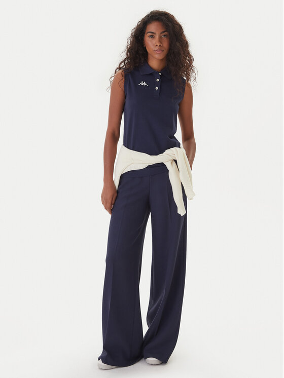 Kappa Kappa Poloshirt Logo Tennis 302LR20 Dunkelblau Slim Fit
