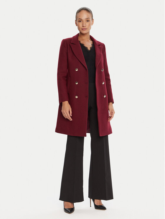 Rinascimento Rinascimento Volneni plašč CFC0126118003 Bordo rdeča Regular Fit