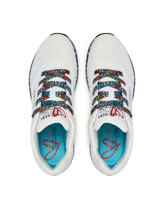 Skechers Skechers Sneakersy Skechers Uno - Ravaged Love 177918/WMLT Bílá
