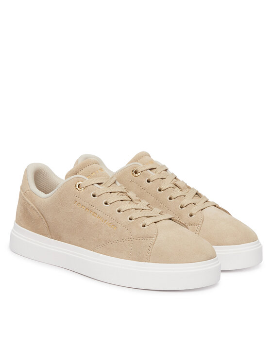 Tommy Hilfiger Tommy Hilfiger Sneakersy Th Feminine Cupsole Suede FW0FW09109 Beżowy