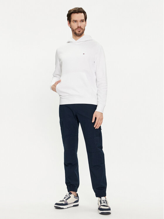 Tommy Hilfiger Tommy Hilfiger Pulóver Flag Logo MW0MW34266 Fehér Regular Fit