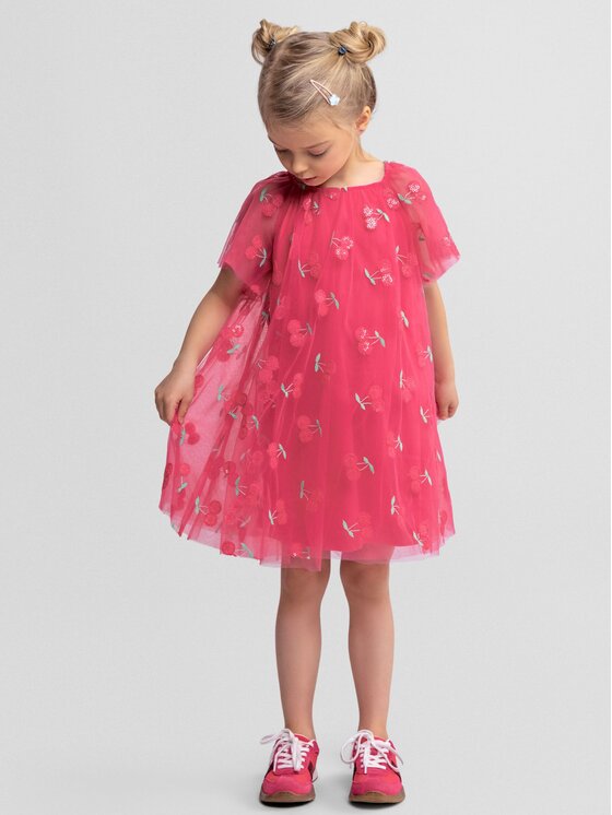 minoti minoti Sukienka elegancka 30DRESS116 Różowy Regular Fit