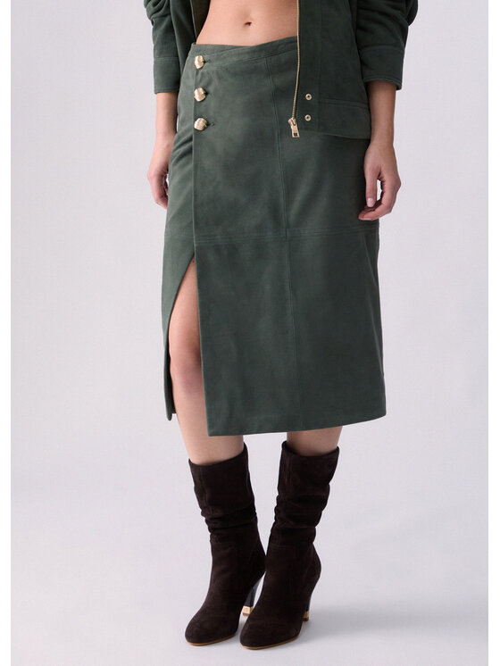 Liu Jo Liu Jo Gonna midi CF6121P038280420 Verde Regular Fit