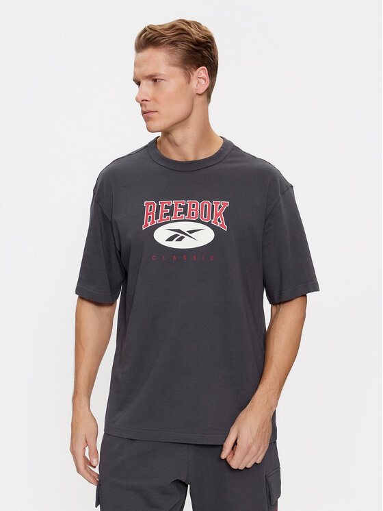 Reebok Reebok Тишърт Archive Essentials IL8793 Сив Regular Fit