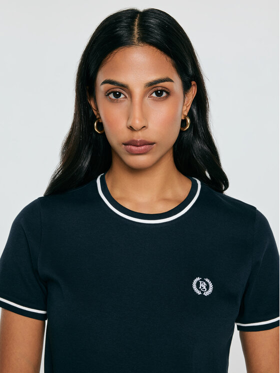 BIG STAR BIG STAR T-Shirt LEMOURE Granatowy Basic Fit