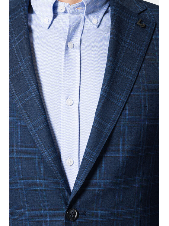 Lancerto Lancerto Garnitur Baltimore GA073123000003 Granatowy Slim Fit