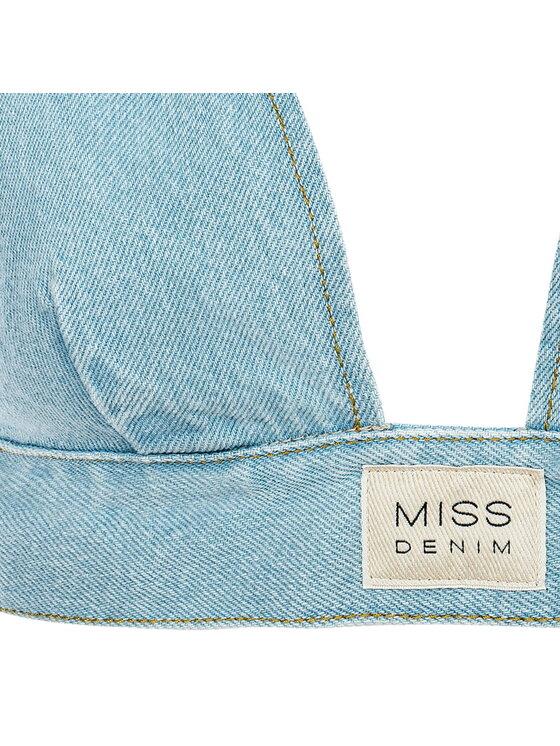MissDenim MissDenim Top Denim Bra Modrá Basic Fit