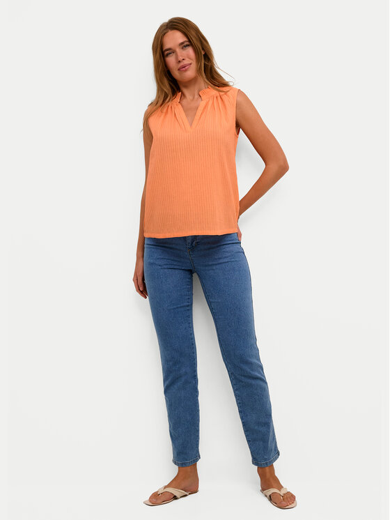 Kaffe Kaffe Μπλουζάκι Alice 10508545 Πορτοκαλί Regular Fit