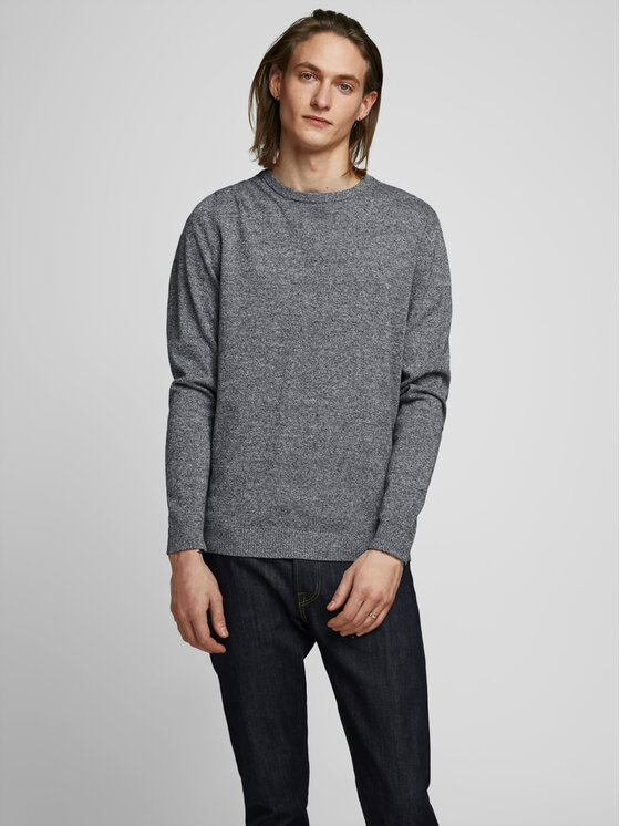 Jack&Jones Sveter Basic 12137190 Sivá Regular Fit