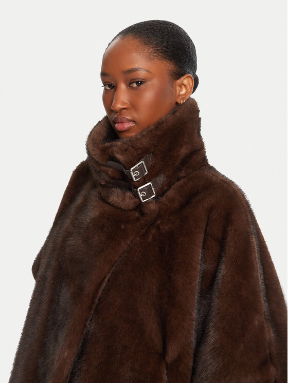 PINKO PINKO Шуба Comodino 103837 A2PI Коричневий Regular Fit