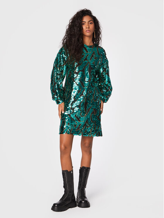 Silvian Heach Abito da cocktail Corto CVA22018VE Verde Regular Fit Modivo