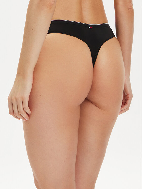 Tommy Hilfiger Tommy Hilfiger Stringi UW0UW04186 Czarny