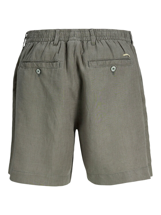 Jack & Jones Jack & Jones Bavlnené šortky Lawrence 12253134 Tmavo zelená Wide Leg