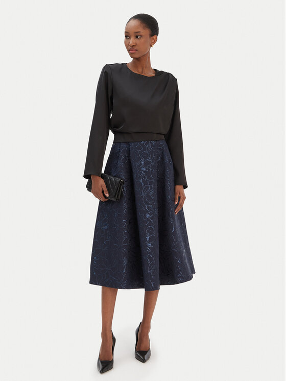 Rinascimento Rinascimento Gonna a trapezio CFC0126542003 Blu scuro Regular Fit