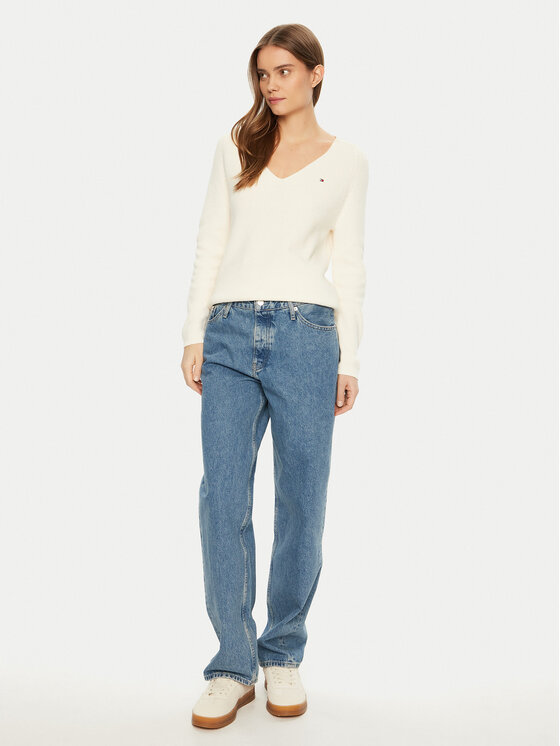 Tommy Hilfiger Tommy Hilfiger Пуловер WW0WW44452 Екрю Regular Fit