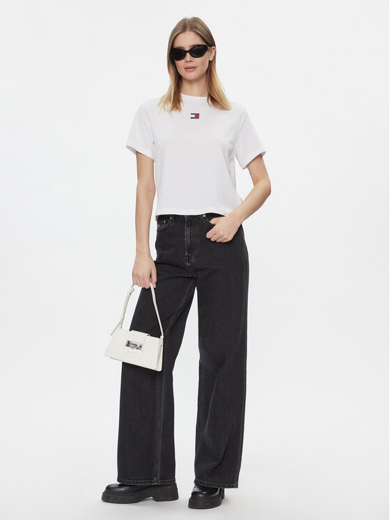 Tommy Jeans Tommy Jeans T-shirt Badge DW0DW17391 Bijela Boxy Fit