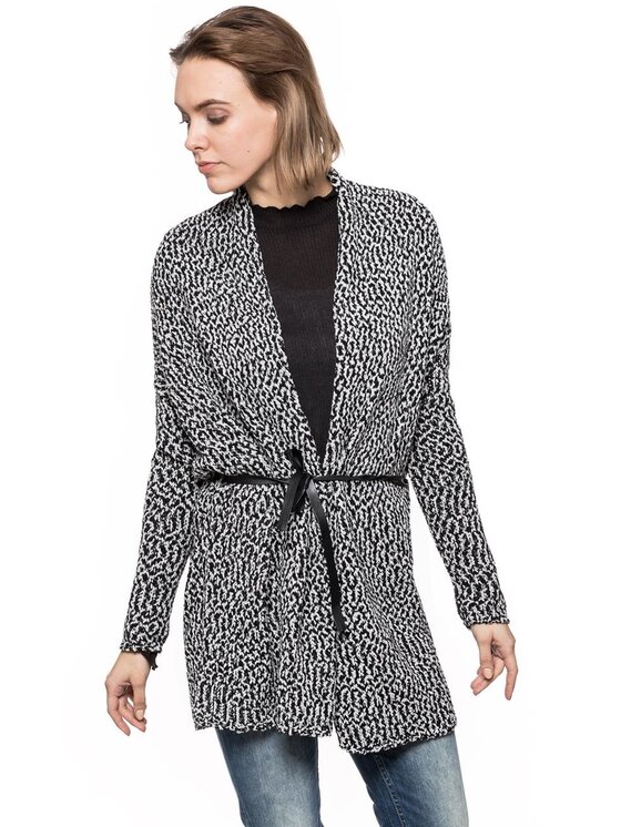 Tom Tailor Tom Tailor Sweter TOM TAILOR TWO COLORED CARDOGAN Biały Regular Fit