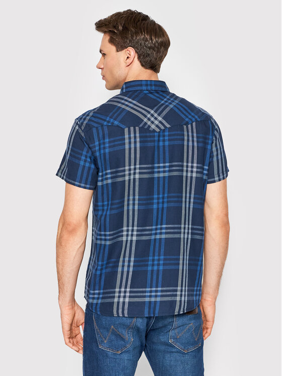 Wrangler Wrangler Koszula Western W5J03O114 112146124 Granatowy Regular Fit