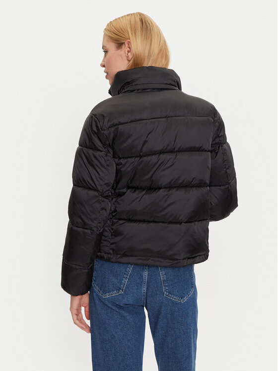 Calvin Klein Jeans Calvin Klein Jeans Μπουφάν χειμωνιάτικο Shiny Monologo J20J224616 Μαύρο Regular Fit