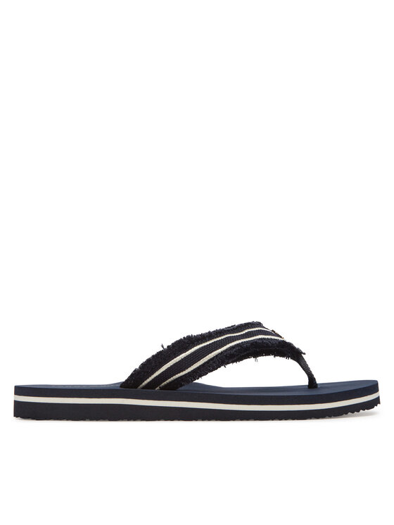 Tommy Hilfiger Tommy Hilfiger Čības uz pirksta TH Webbing Beach Sandal FW0FW08739 Tumši zils