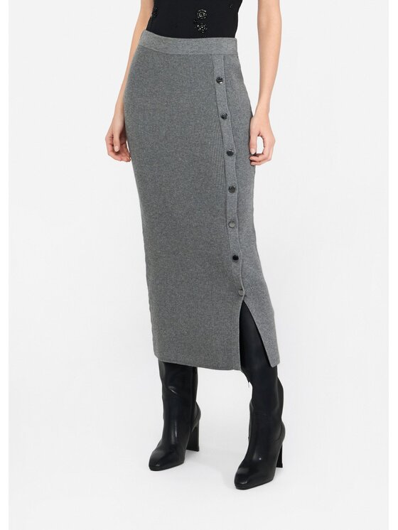 Liu Jo Liu Jo Spódnica maxi MF5372MS99E02050 Szary Slim Fit
