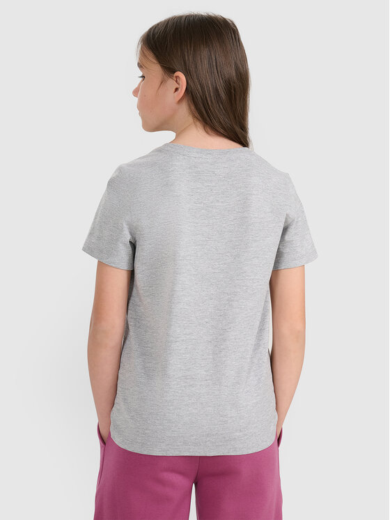 4F 4F T-Shirt BASIC+ Szary Regular Fit