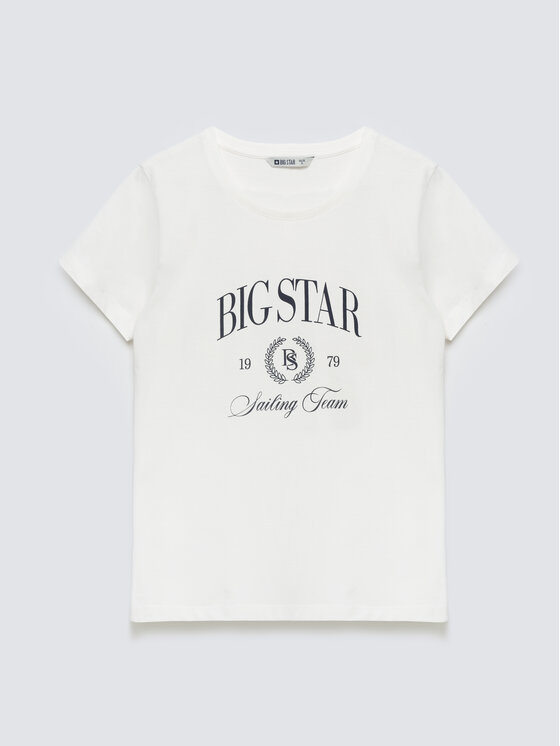 BIG STAR BIG STAR T-Shirt RATTA Biały Basic Fit