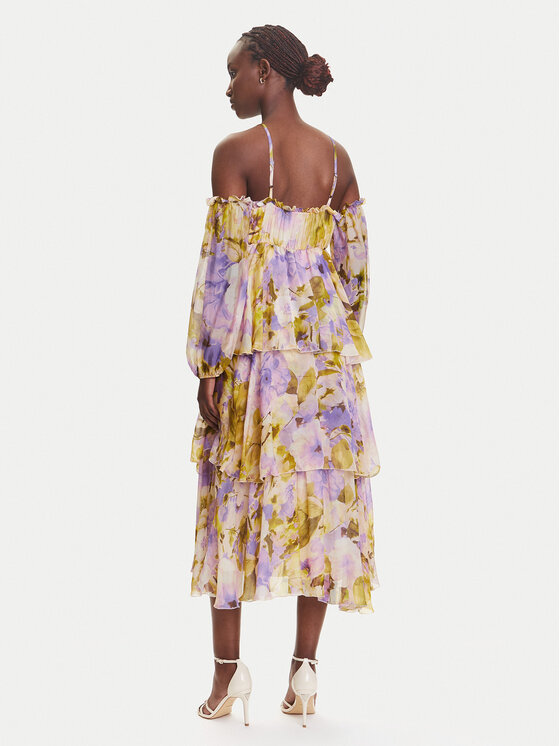 Dixie Dixie Sukienka koktajlowa A207W016A Kolorowy Regular Fit